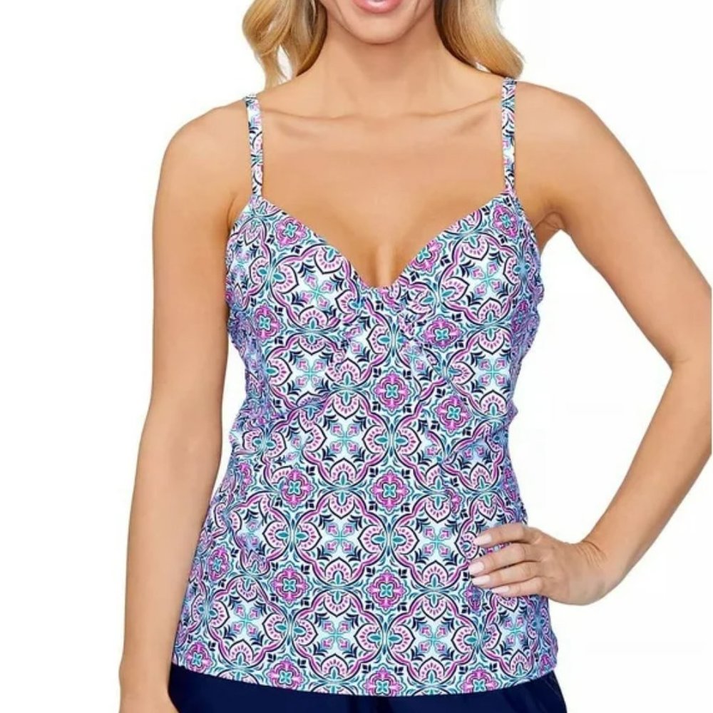 Island Escape Scorpio Underwire Tankini Top Multicolor 8